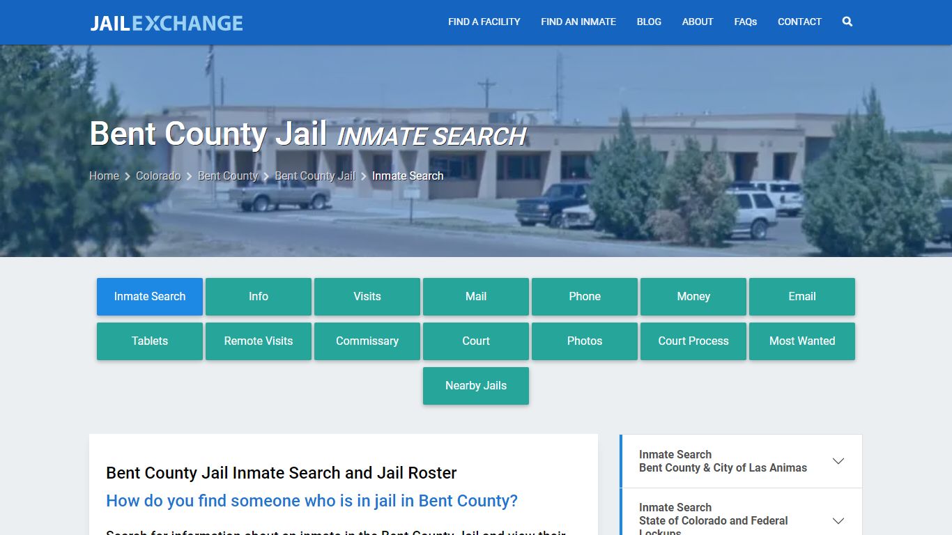 Inmate Search: Roster & Mugshots - Bent County Jail, CO