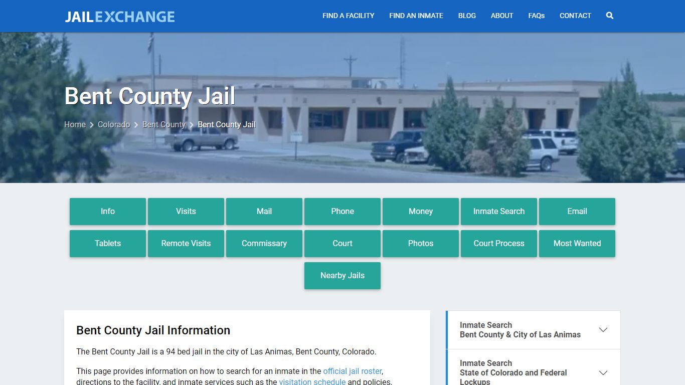 Bent County Jail, CO Inmate Search, Information